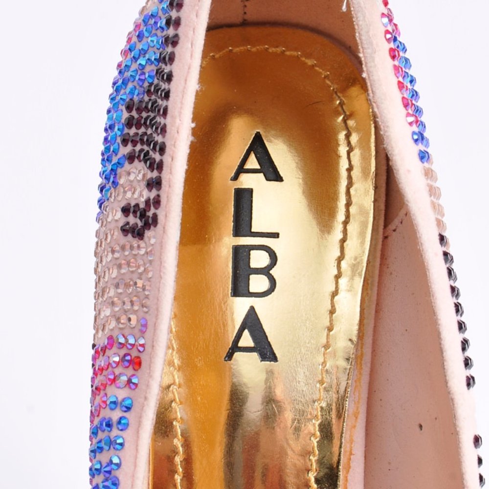 ALBA, Platform, Rhinestone, Multi Colored, High Heal, Size 6.5 - Picture 5 of 9